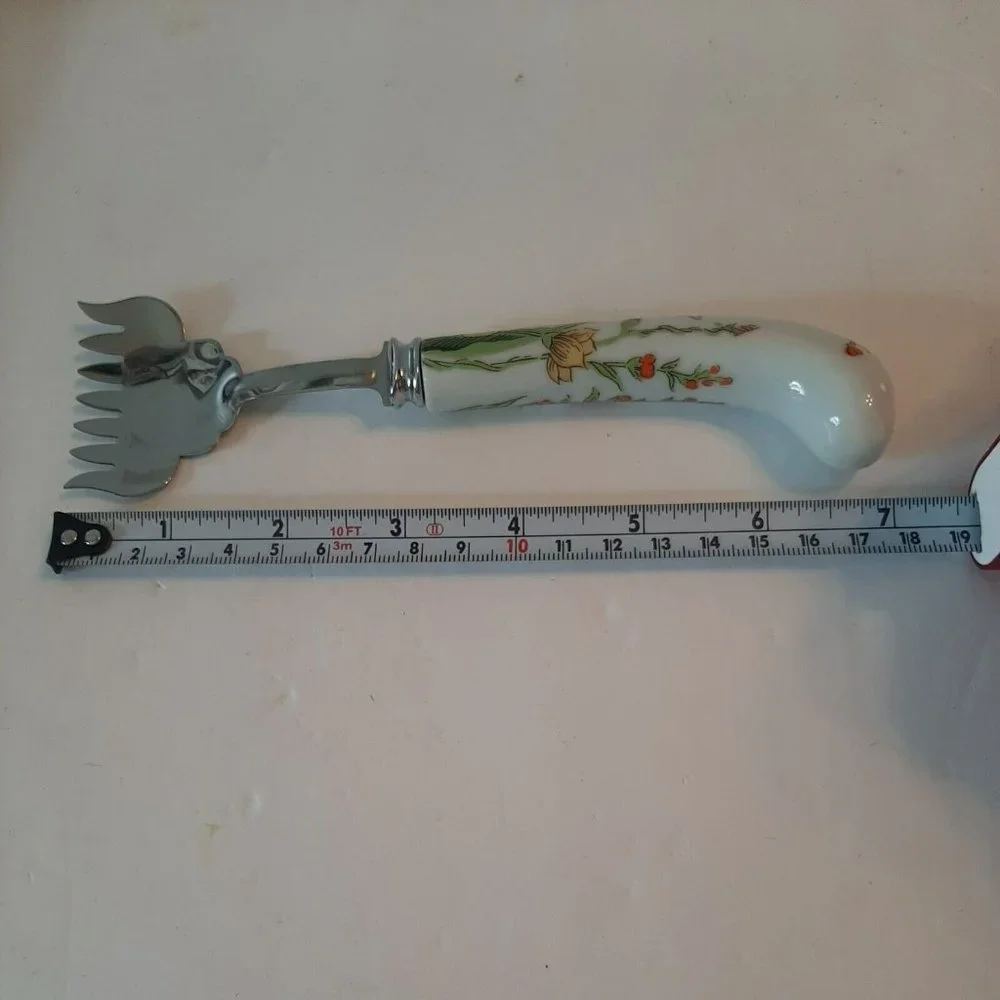 Floral Porcelain Handled Serving Fork 7